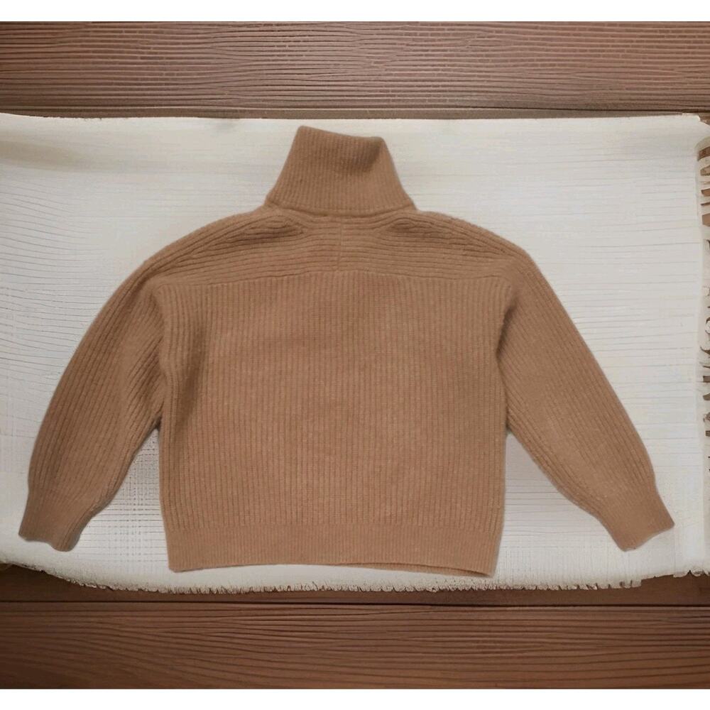 Everlane Felted Extra Fine Ribbed Merino Half-Zip Sweater Womens Very Soft M - Picture 5 of 7